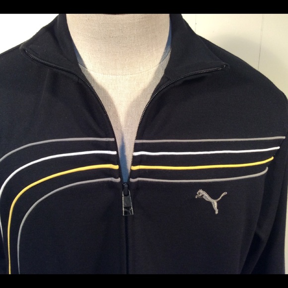 Men’s Puma zip up track jacket size large - Picture 2 of 8